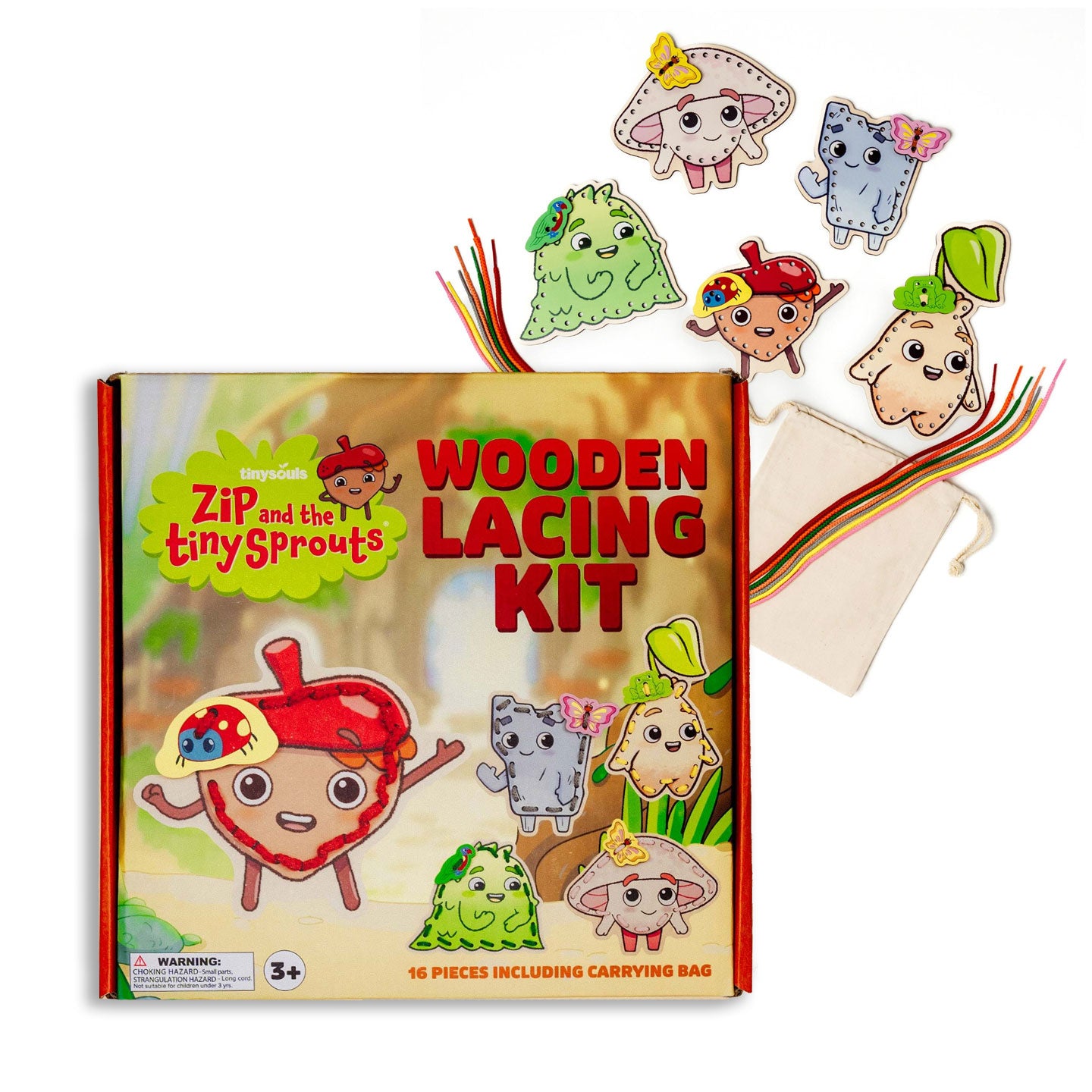 Wooden Lacing Toy Kit – Zip and the Tiny Sprouts