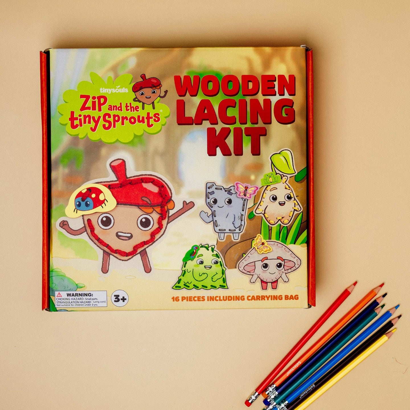 Wooden Lacing Toy Kit – Zip and the Tiny Sprouts